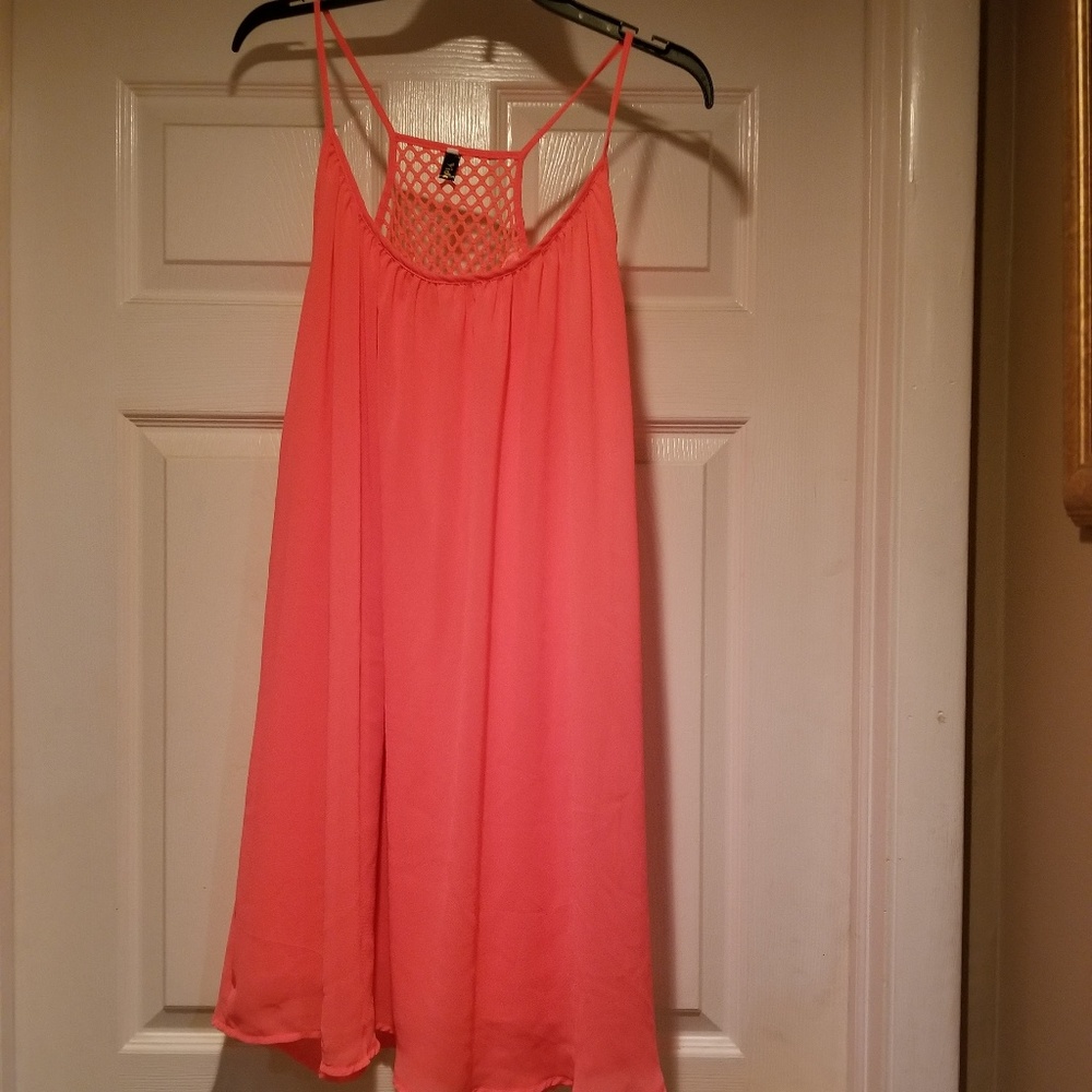 Coral summer dress